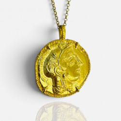 Athena Coin Pendant - Sterling Silver 925